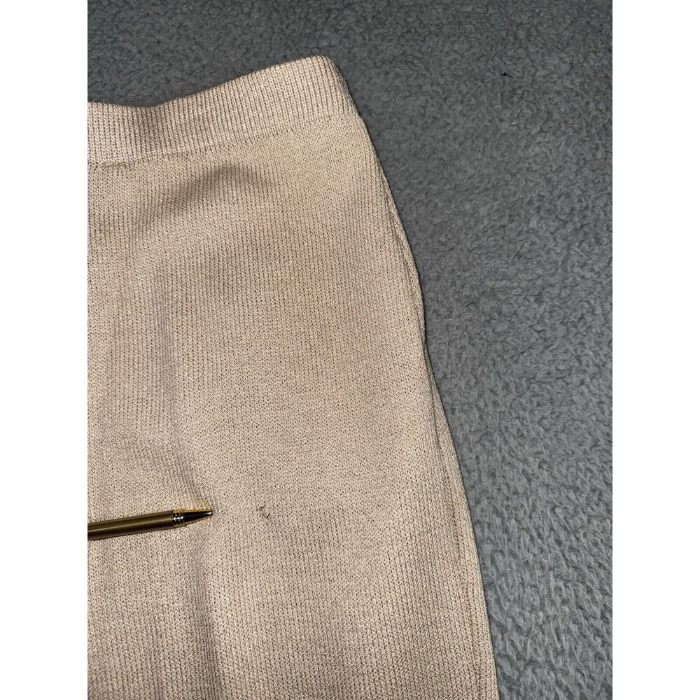 St John Pants Women 8 Pull On Pleated Front Straight Leg Heavy‎ Knit High Rise - Picture 9 of 14